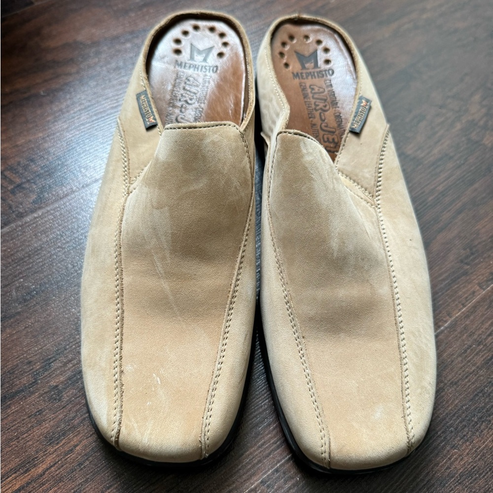 Mephisto Suede Slip On Comforts Shoes Size 9.5